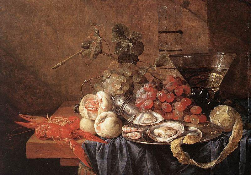 Jan Davidsz. de Heem Fruits and Pieces of Seafood oil painting image